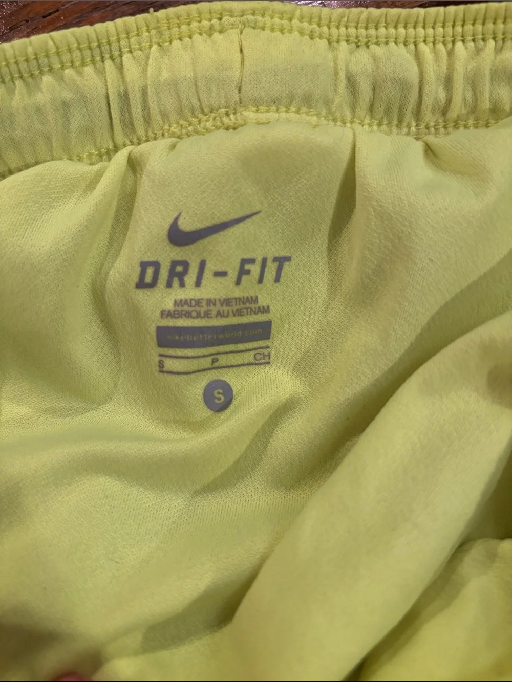 Nike Bright Yellow and Electric Blue Striped Running Shorts